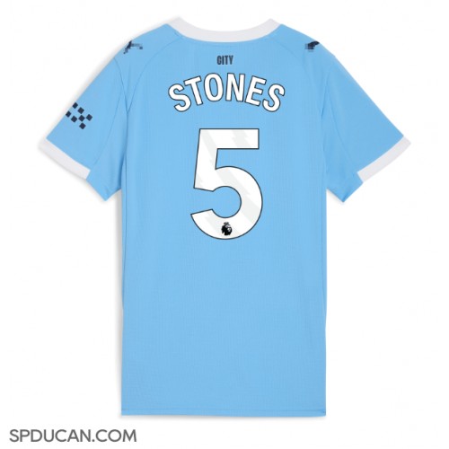 Zenski Nogometni Dres Manchester City John Stones #5 Domaci 2025-26 Kratak Rukav